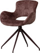 Woood eliva eetkamerstoel - structure velvet - paars - set van 2