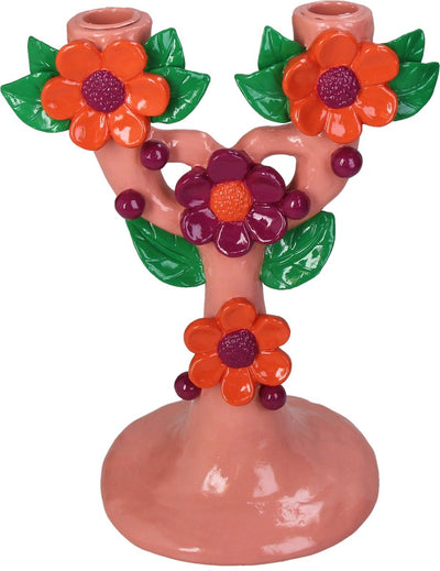 Collezione hd candeliere fiori in poliresina 19,7x13,4x25,6cm