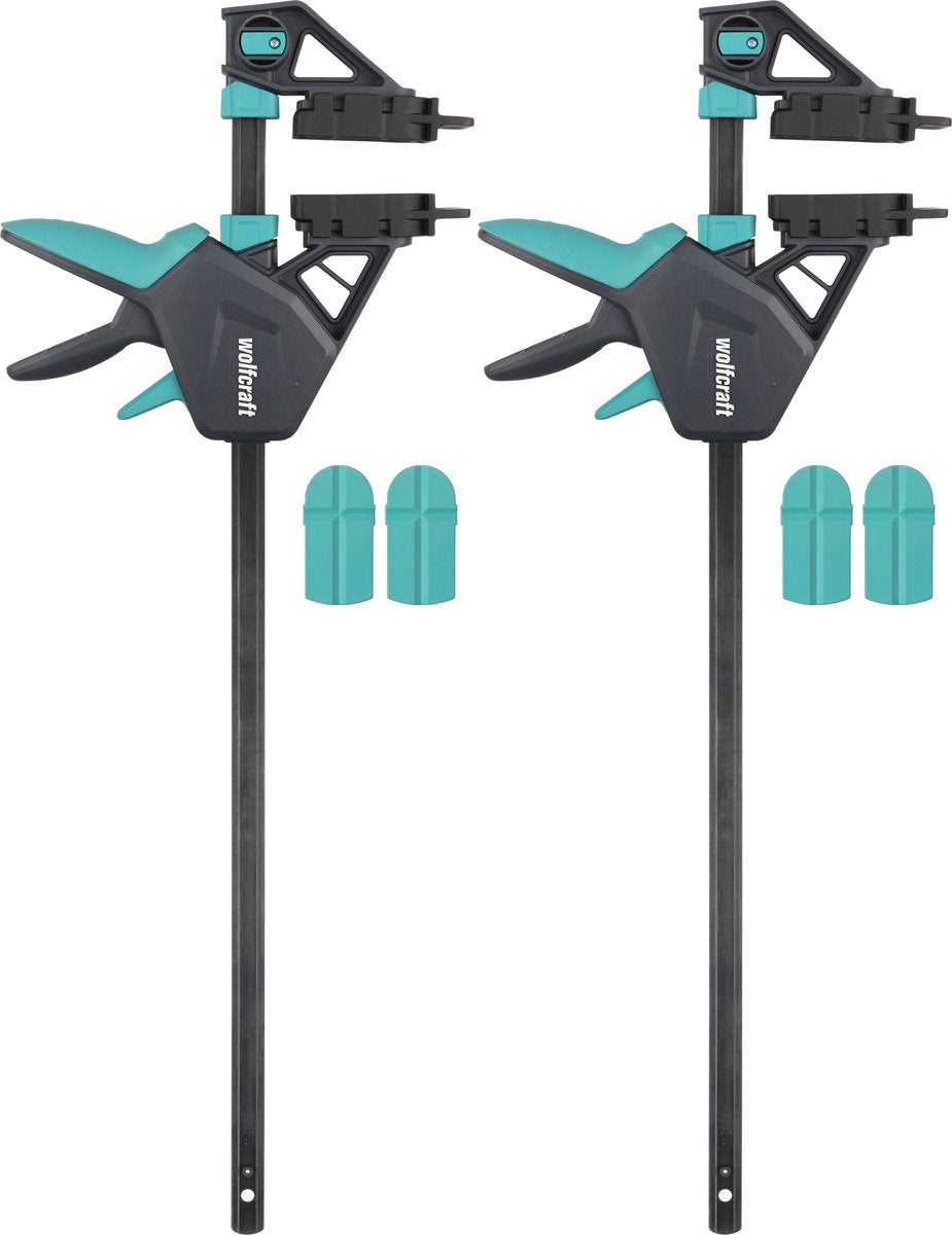 Wolfcraft - 2 mounting clamps for decking boards - accurately aligning and securing decking - 8679060