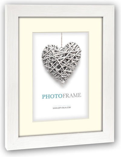 Zep - houten fotolijst taupe met passe-partout regent 2 formaat 20x30 30x40 cm - v32342