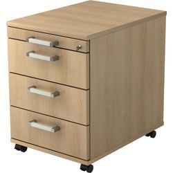 Bach mobile drawer unit hammerer vac30 oak self-assembly lockable