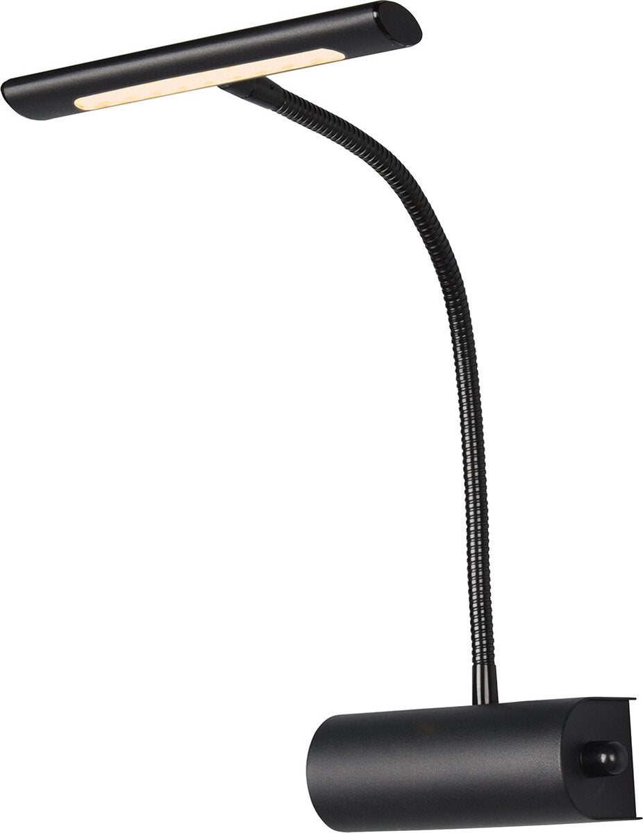 Trio curtis - wandlamp - zwart mat - incl. 1x smd 4 w - schemersensor