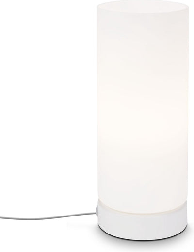 Briloner paipa - tafellamp - wit - glas - metaal - e14 fitting - ø10cm