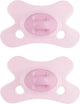 Ciuccio dentale Difrax - da 0 a 6 mesi - rosa chiaro - 2 pezzi