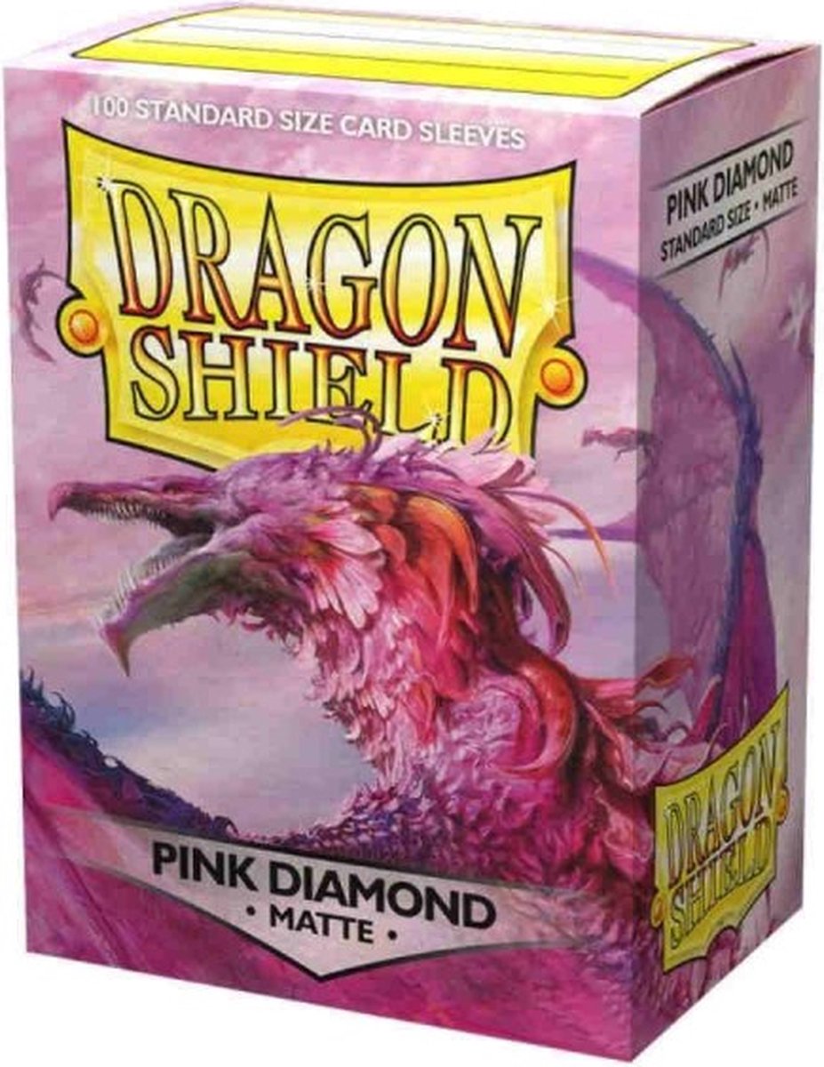Dragonshield dragon shield - fundas para cartas tamaño estándar diamante rosa mate 100x