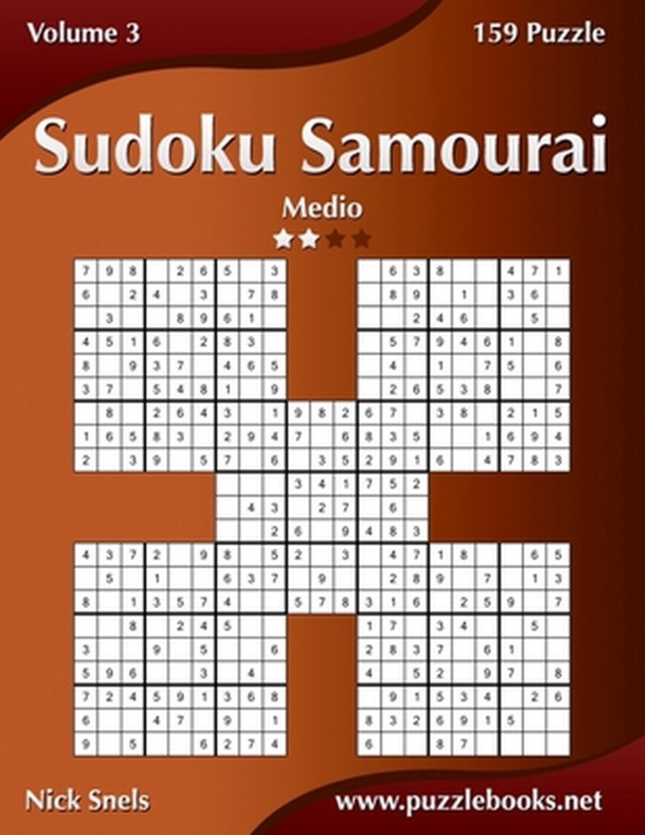 Puzzlebooks.net sudoku samurai - medio - 159 rompecabezas