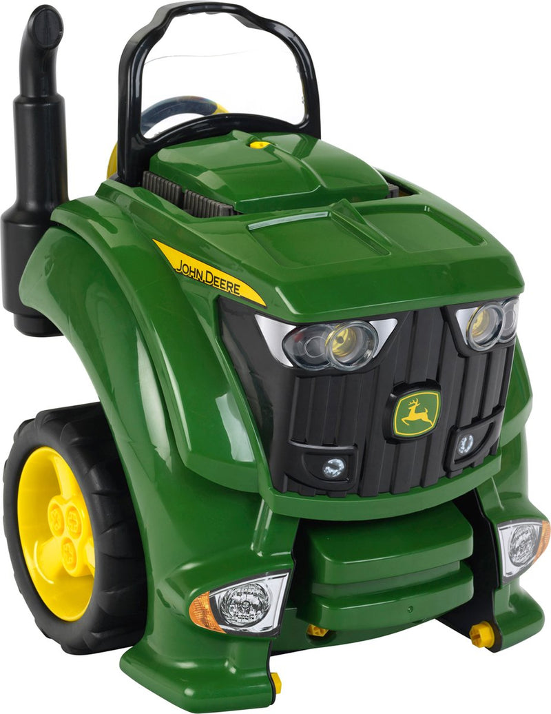 Bloque de motor para tractor john deere de juguetes klein - 56 piezas extraíbles y reparables - incl. efectos de luz y sonido - 43x40x52,5 cm - verde amarillo -