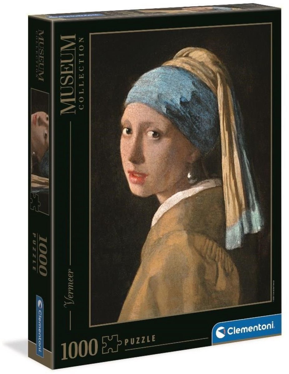 Puzzle clementoni puzzle Vermeer Girl con orecchini perle, 1000st.