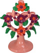 Hd collection kaarsenhouder bloemen polyresin 27,4x16,2x32,3cm