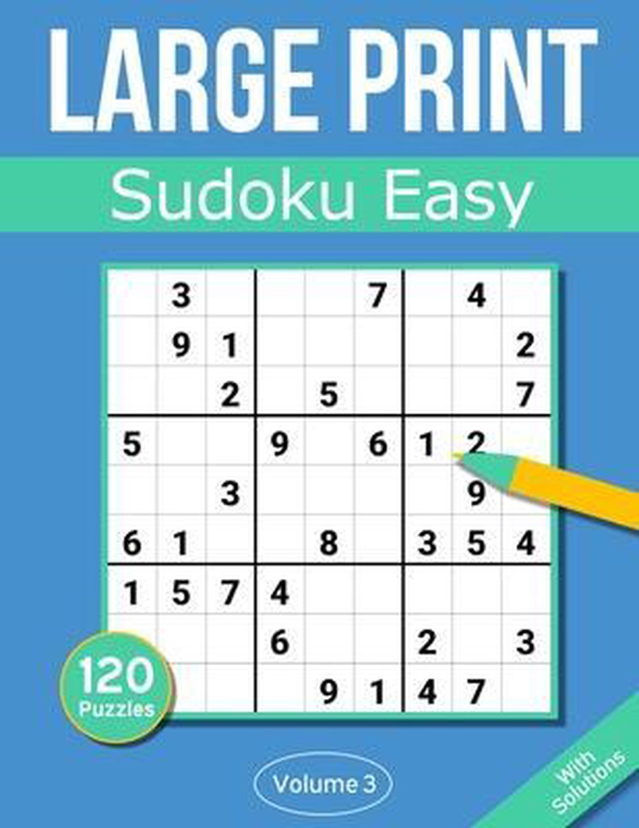 Easy large print sudoku puzzle books- sudoku large print easy