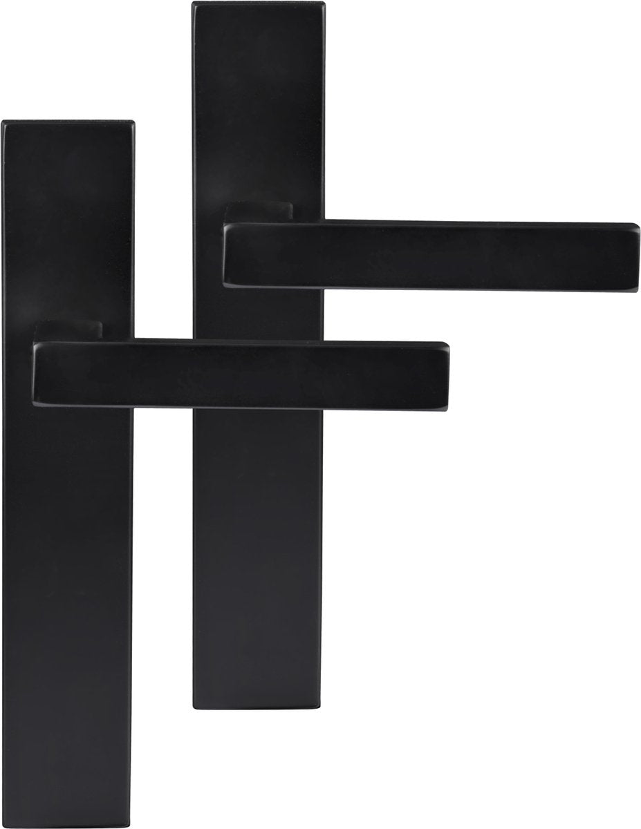 Differenza | maniglia per porta tilburg | scudo quadrato | cieco | nero