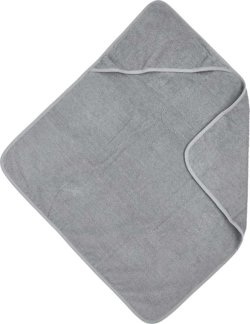 Meyco baby uni badcape - badstof - grey - 75x75cm