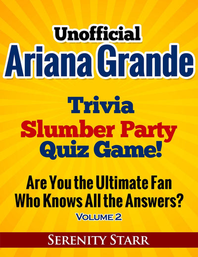 Ty no oficial ariana grande trivia slumber par quiz game volumen 2