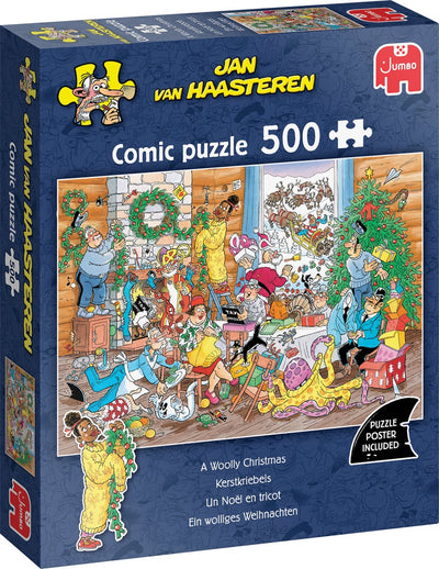 Puzzle Jumbo Jan van Haasteren - nervosismo natalizio - 500 pezzi.