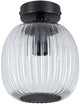 Lámpara de techo LED Paulmann Ruya IP44 E14 230V máx. 20W regulable cristal, negro mate