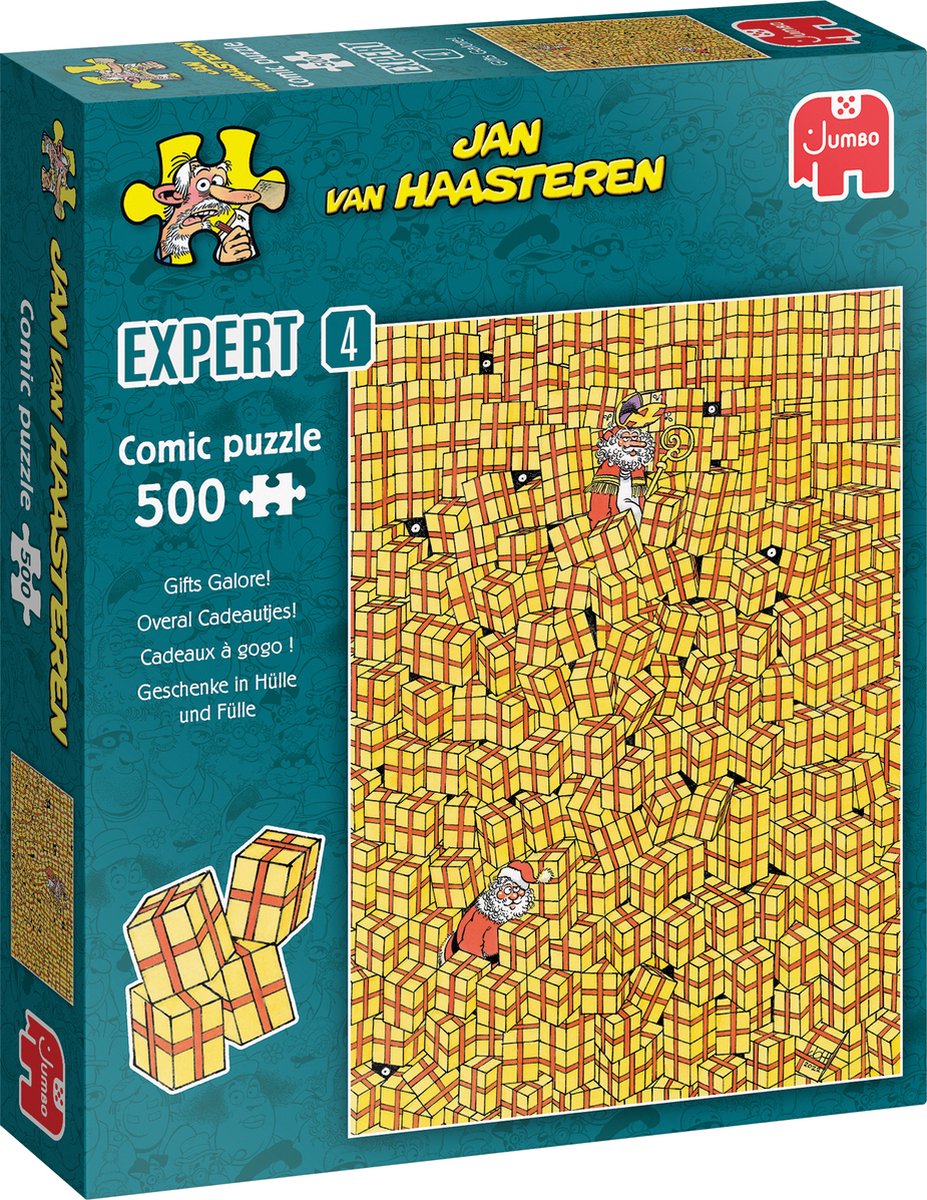 Puzzle Jan van Haasteren - Expert 4 regali ovunque, 500 pezzi.