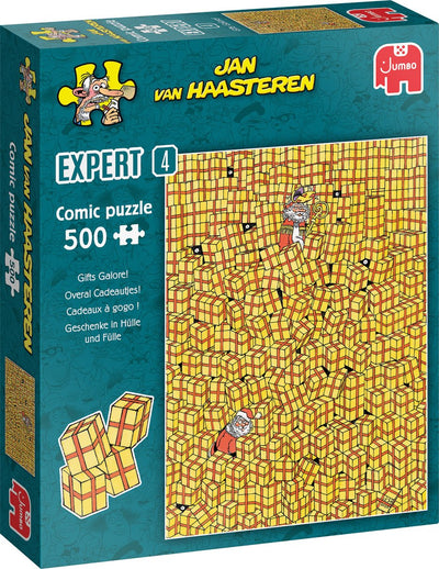 Puzzle Jan van Haasteren - Expert 4 regali ovunque, 500 pezzi.
