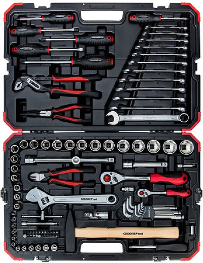 Tasti di immersione rossa gedore set 1 4 + 1 2 pollici 10-32 mm 100 pezzi
