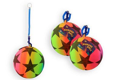 Palla stella arcobaleno con elastico ø21cm