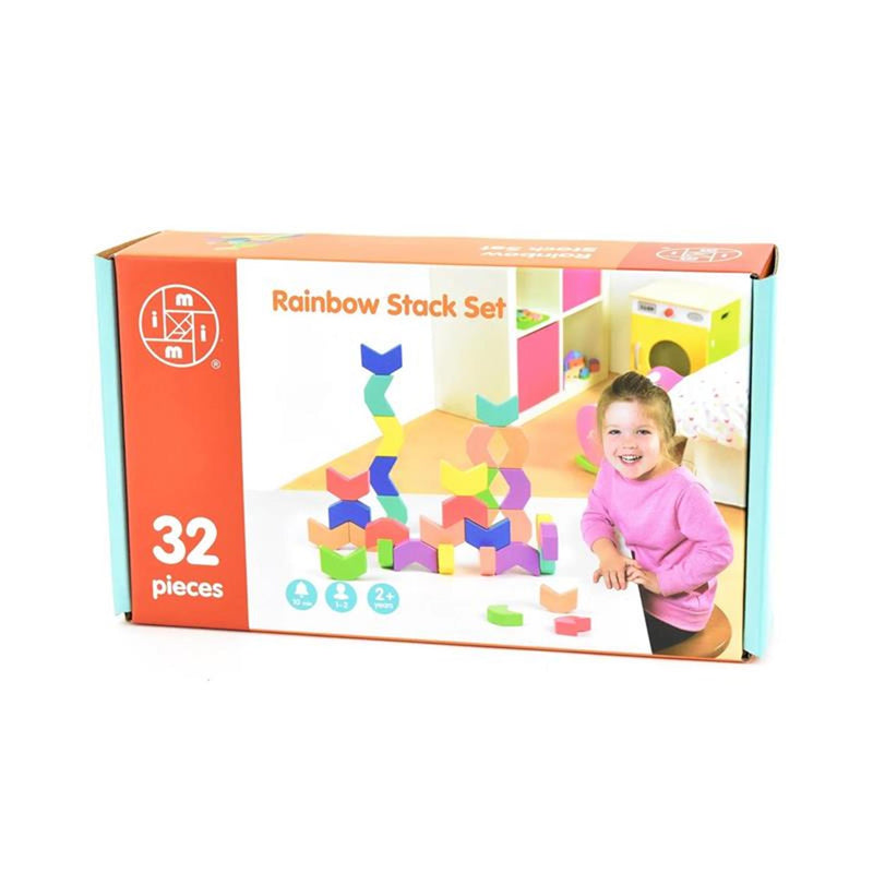 Houten stapelset 32-delig 27x15cm