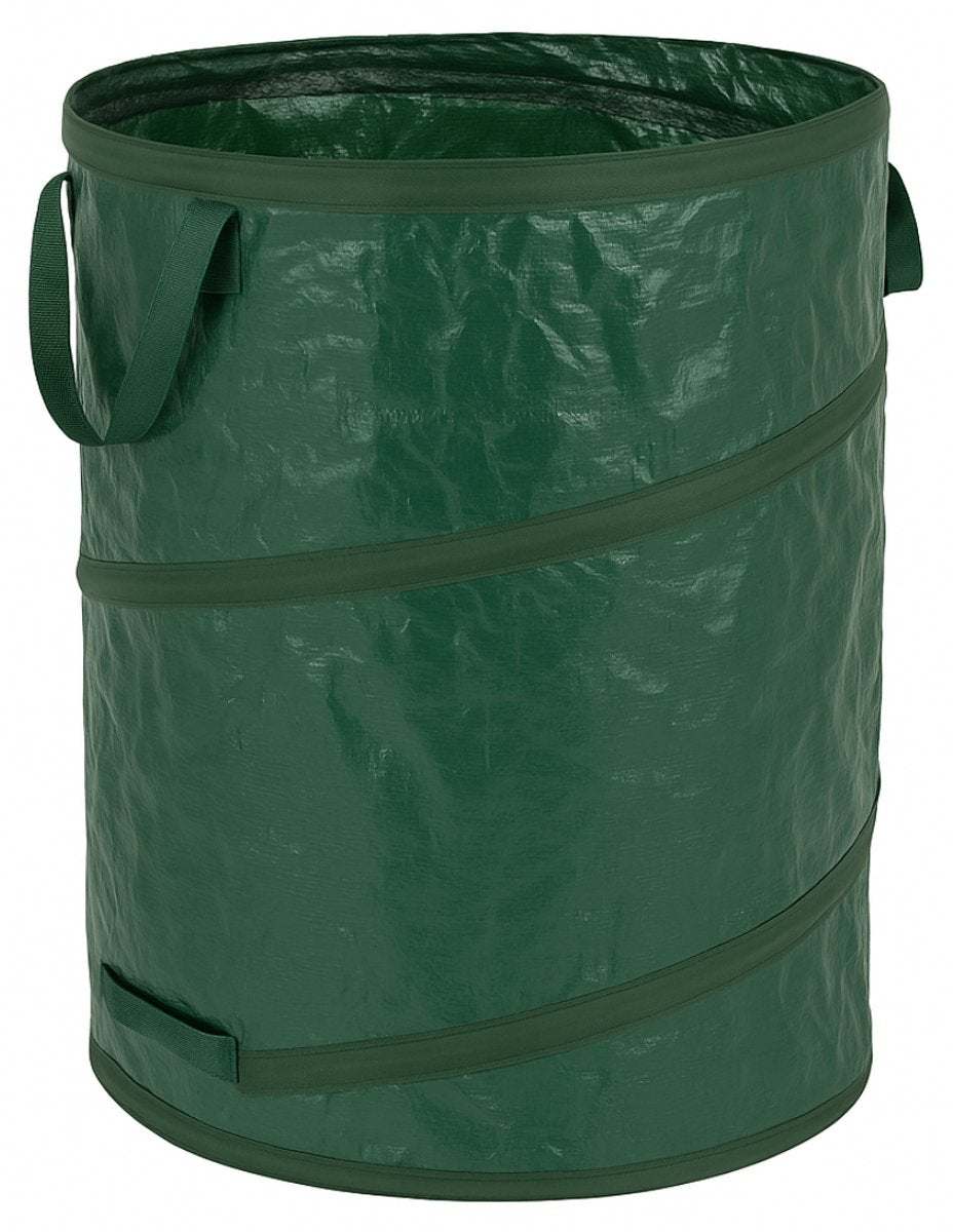 Sacco per rifiuti da giardino Kinzo pieghevole 120 l - sacco da giardino pop-up con manici - sacco per rifiuti da giardino per foglie, rifiuti organici, scarti di potatura - plastica robusta - pieghevole - ca. 45x75 cm - sacco per compost riutilizzabile