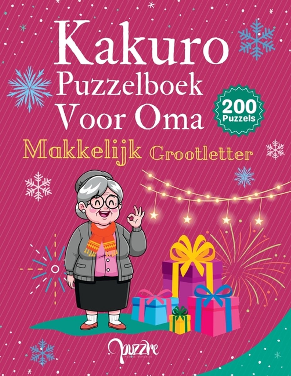 Libro de rompecabezas de Kakuro para abuela en letra grande fácil