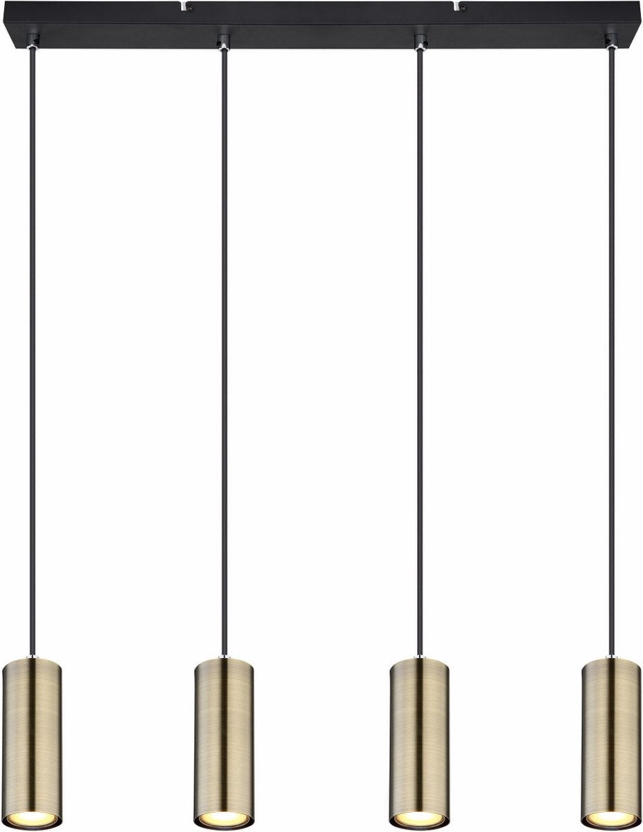 Globo - hanglamp - robby - goud - metaal - grote eettafellamp - gu10 - 57911-4hm