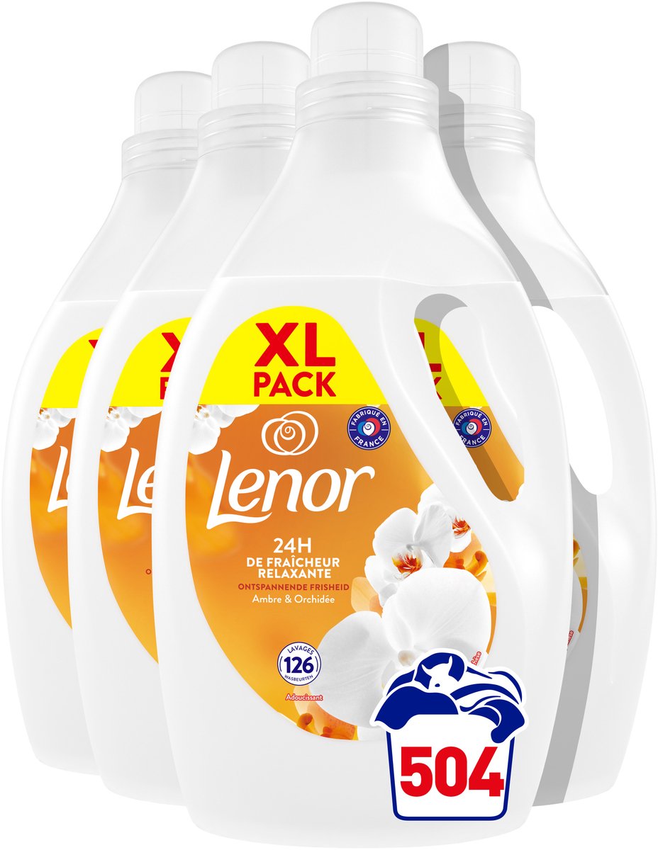 Ammorbidente Lenor orchidea ambra - 4 x 126 lavaggi