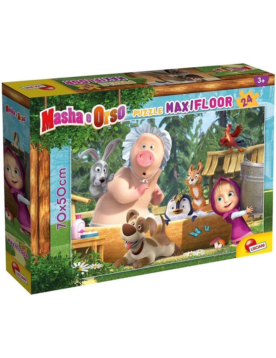 Lisciani masha puzzle maxifloor 24 - una buona giornata!