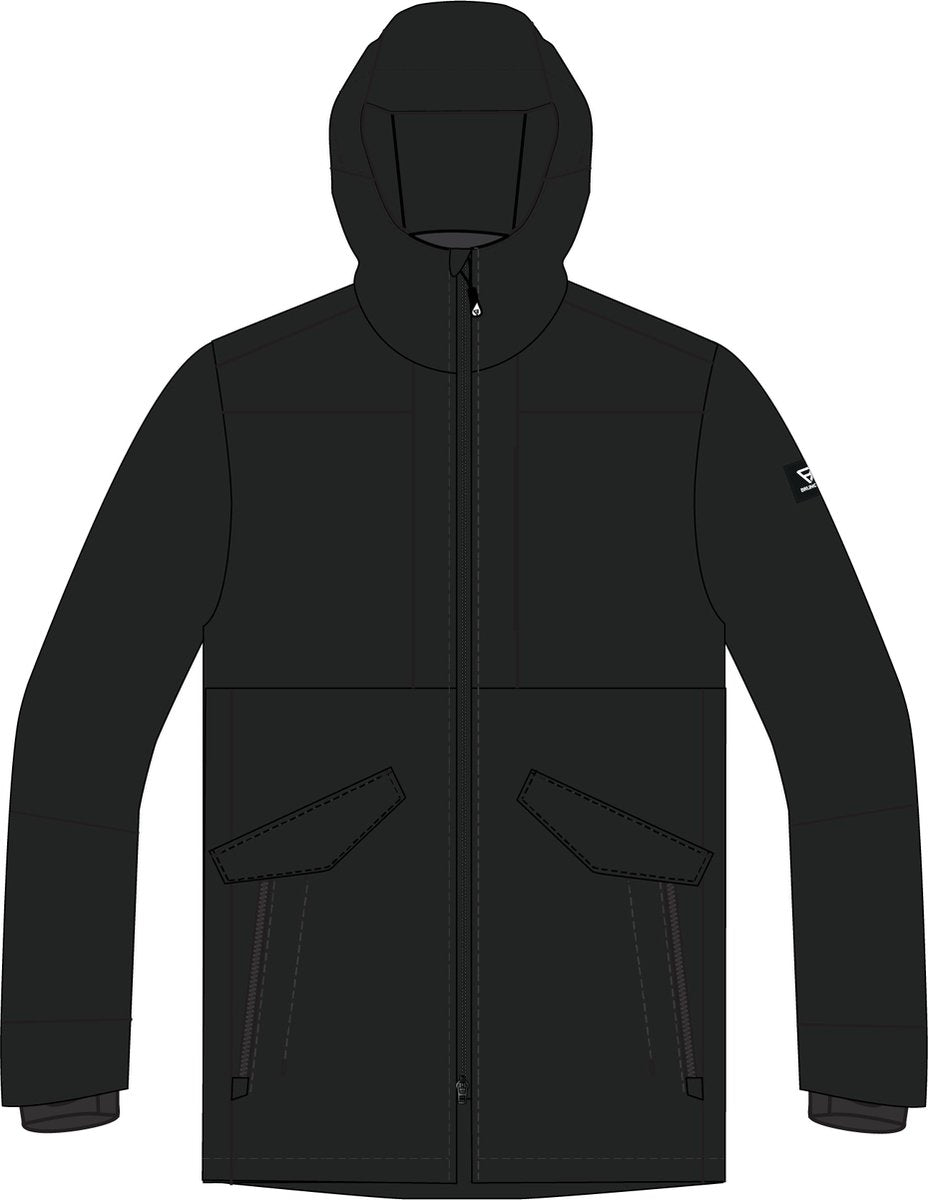 Brunotti Nelson Parka impermeable para hombre - negro - l