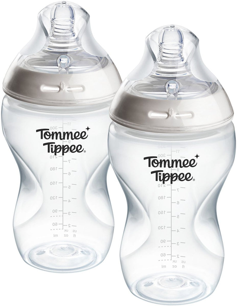 Tommee tippee biberones natural start - juego de 2 biberones de 340 ml - velocidad de flujo medio - 3m+