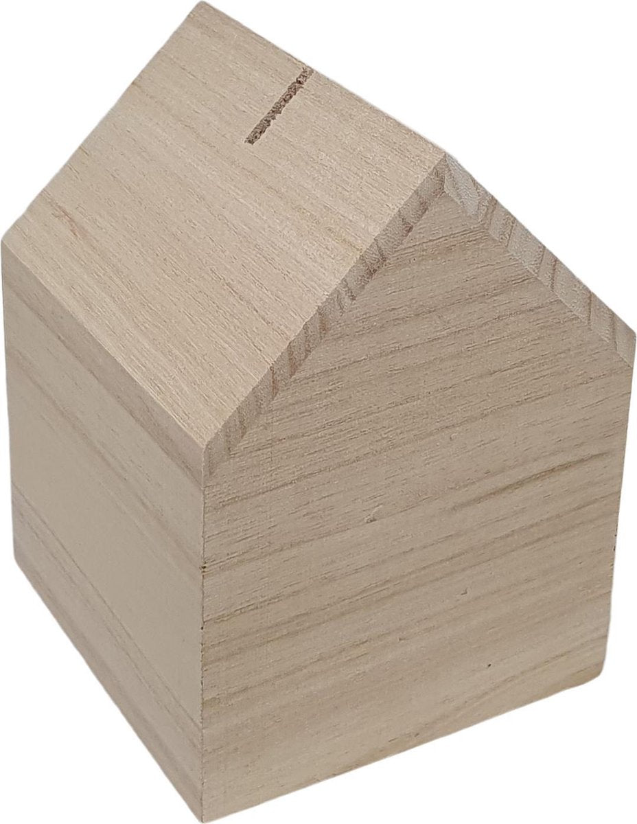 Money Box Huis Paulownia Hout