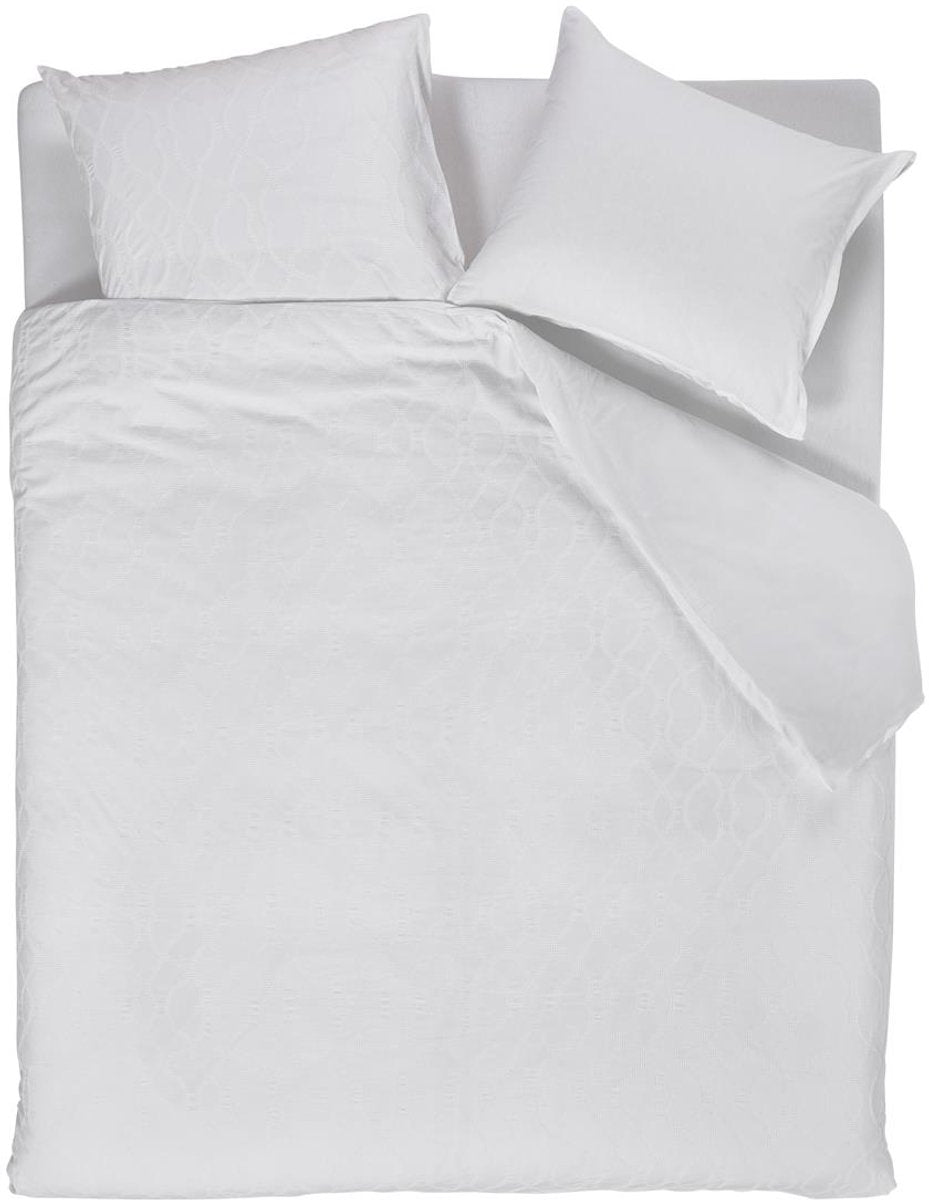 Funda nórdica lechosa Beddinghouse - liso - camas individuales - 240x200 220 cm - blanco