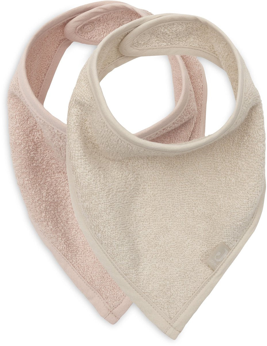Jollein bavaglino bandana seta rosa sabbia (confezione da 2)