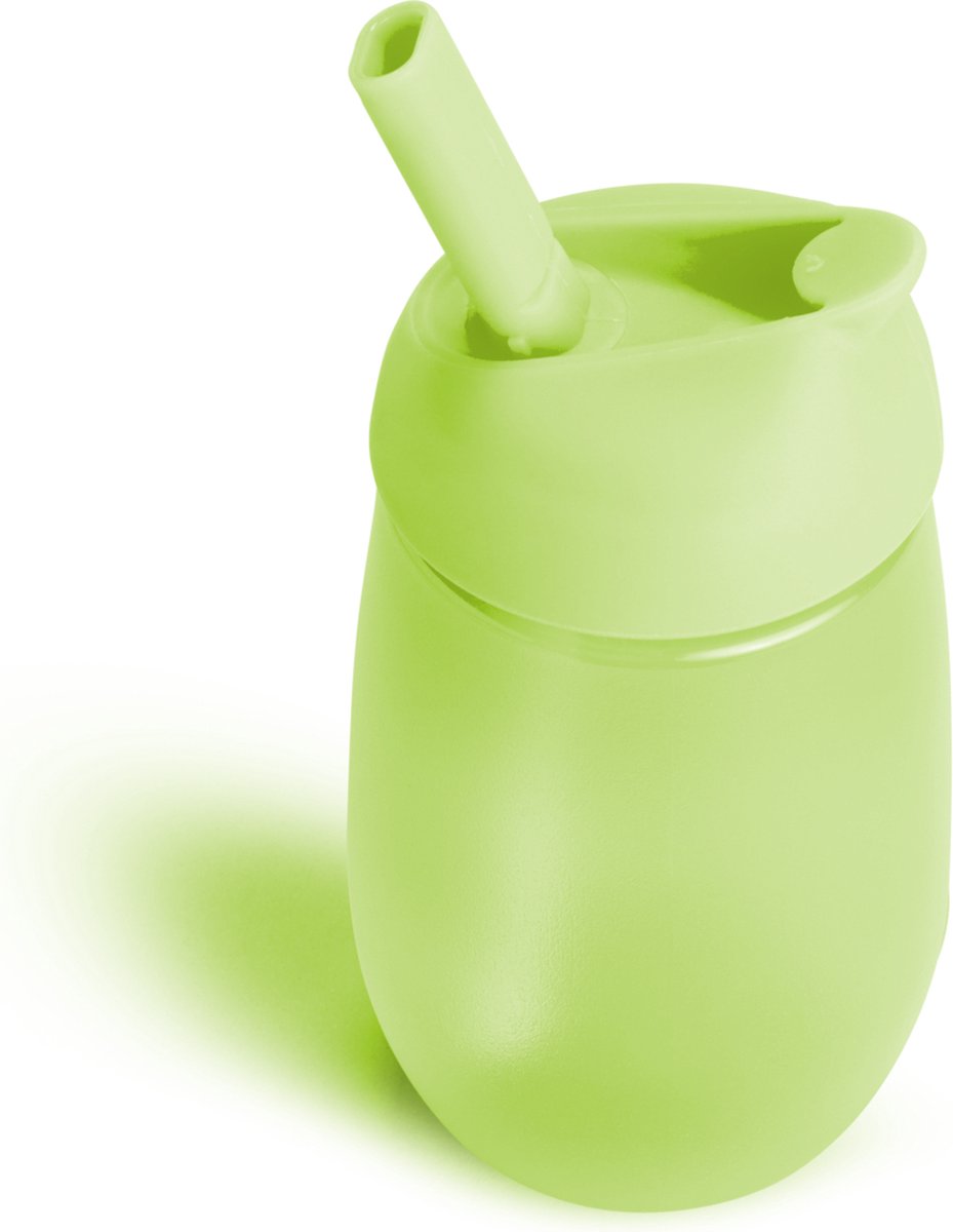 Bicchiere di cannuccia Munchkin - bicchiere antigoccia - pulizia semplice - facile da pulire - lavabile in lavastoviglie - bicchiere per neonati e bambini - 296 ml - verde