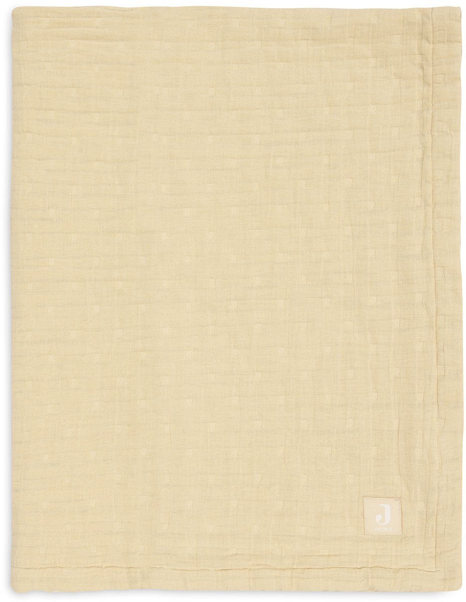 Coperta per culla Jollein - 75x100 cm - idrofila - jacquard - vaniglia