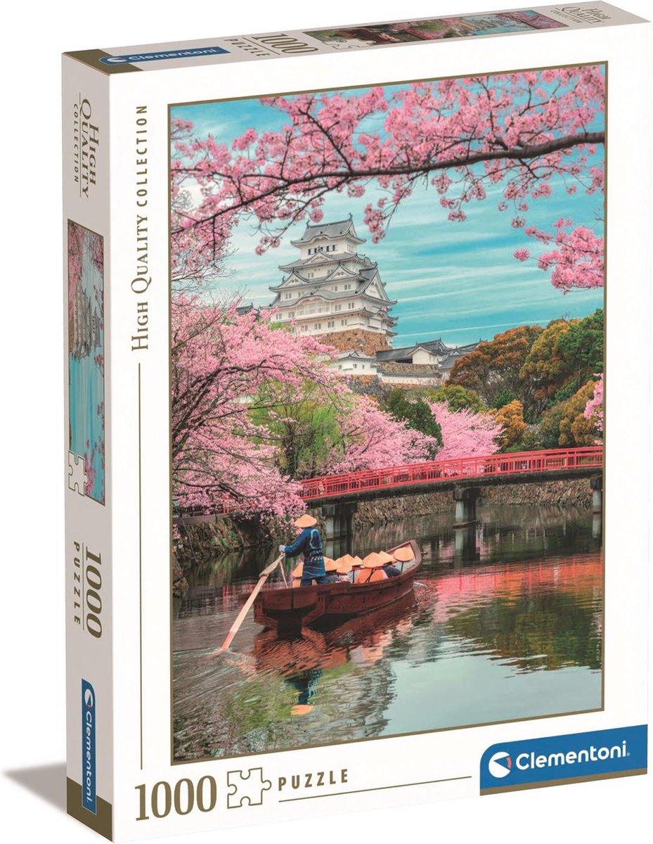 Il puzzle di Clementoni puzzle Himeji Castle in primavera, 1000st.