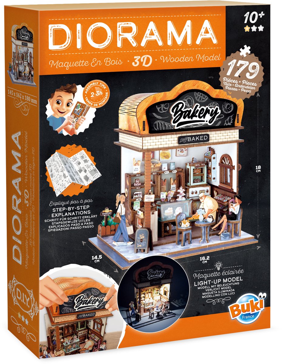 Buki france buki - kit modelo - diorama - madera - panadería en miniatura