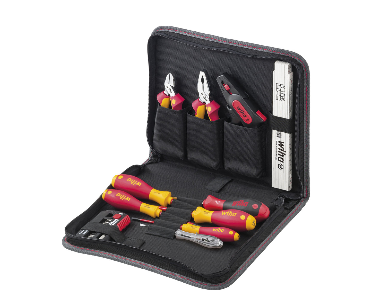 Wiha gereedschapset elektricien gereedschapsset (rood geel)