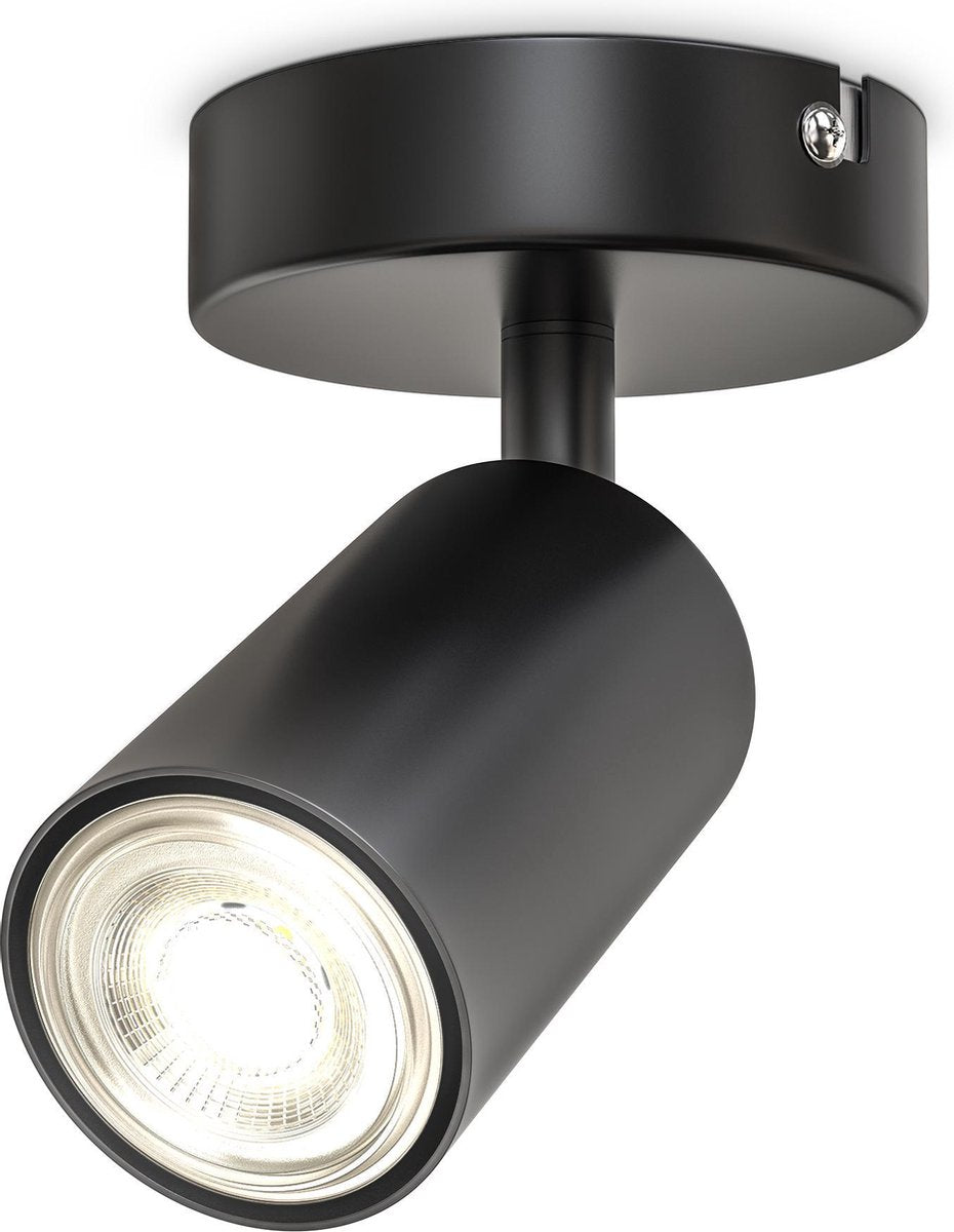 Briloner b.k.licht - opbouwspot - plafondspot zwart - spot met gu10 fitting - draaibar - kantelbaar - wandspots - ø5.5cm