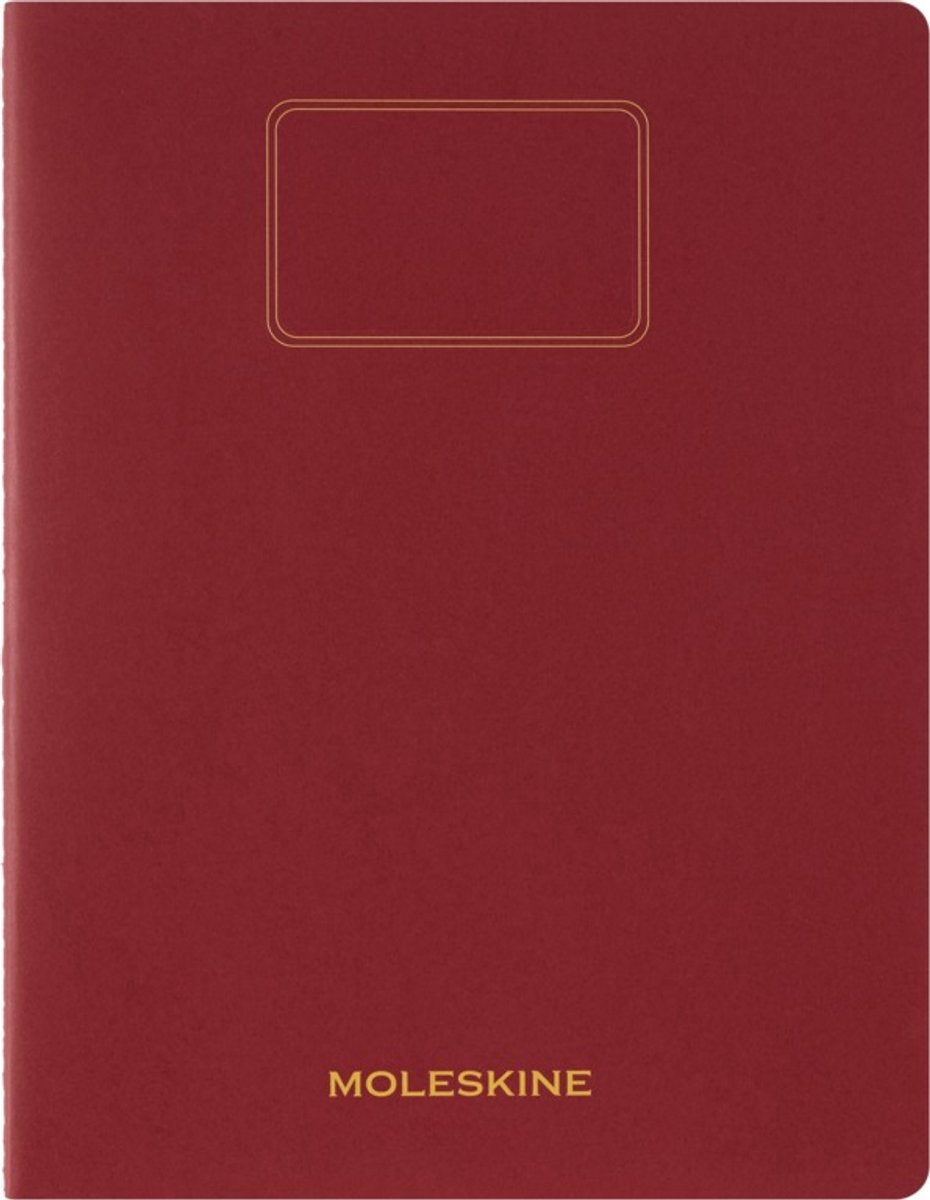 Moleskine schrift student xxl - zachte kraft - blanco - rood