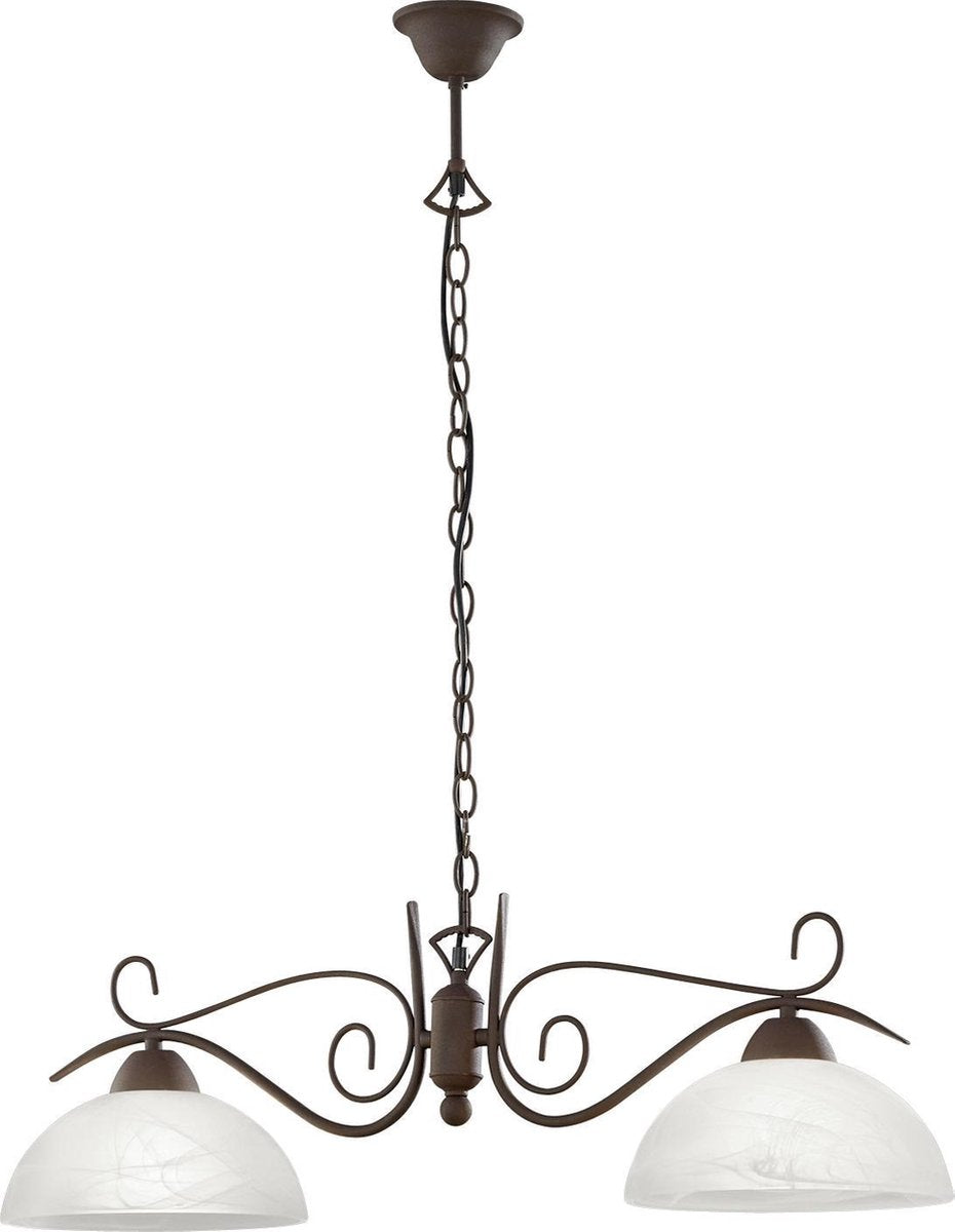 Rl live your light reality country - hanging lamp - rust color - excl. 2x e27 4 w - ceiling mounting - height adjustable