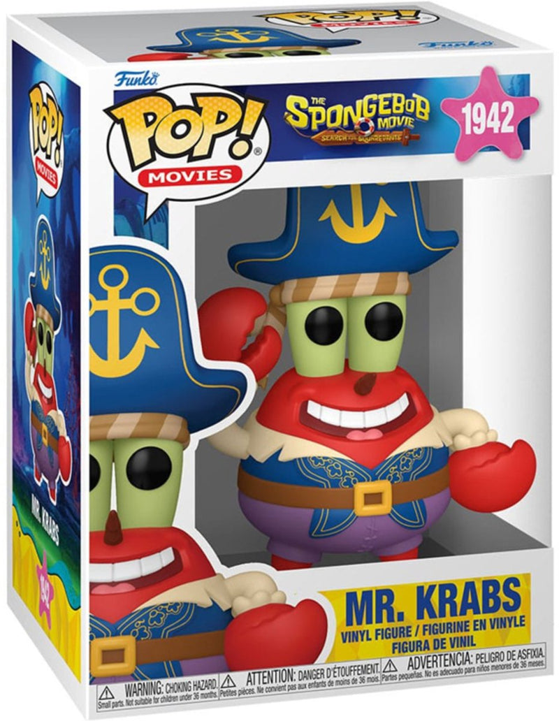 Funko bob esponja schwammkopf la película de bob esponja - sr. cangrejo (películas pop!) figura vinilo 1942 unisex pop! - neutro - estándar
