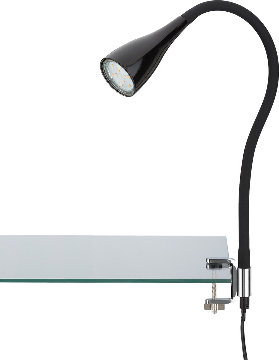 Briloner elasti - klemlamp - bedlamp - met snoer - met aan uit schakelaar - klemspot flexibele - warm wit 3000k - 3w - 250 lm - ip20