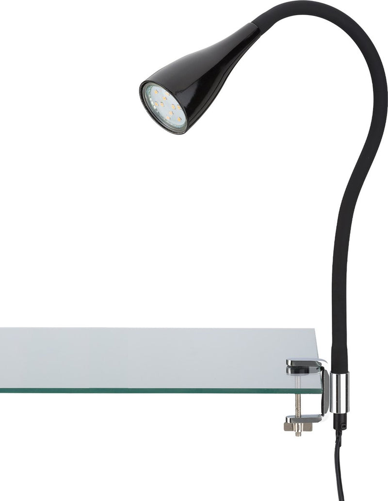 Briloner elasti - klemlamp - bedlamp - met snoer - met aan uit schakelaar - klemspot flexibele - warm wit 3000k - 3w - 250 lm - ip20
