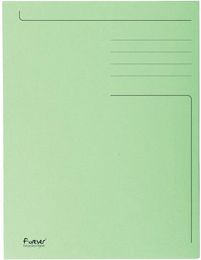 Cartella stampata Exacompta 50xforever® con 3 lembi - 280 gm2 - 24,5x35 cm per folio - verde erba - 449013e