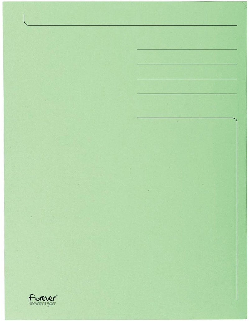 Cartella stampata Exacompta 50xforever® con 3 lembi - 280 gm2 - 24,5x35 cm per folio - verde erba - 449013e