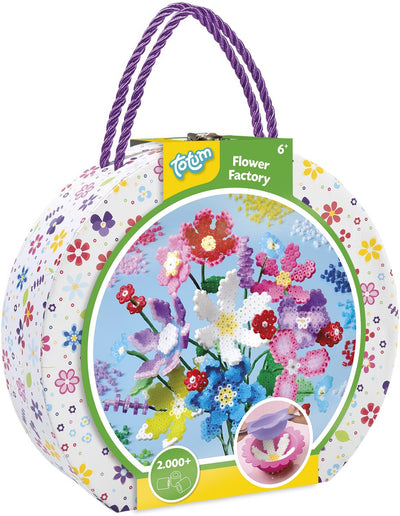 Valigia artigianale Totum che realizza fiori con oltre 2000 perline termoadesive - fabbrica di fiori - giocattoli creativi per bambini e adulti - consiglio regalo