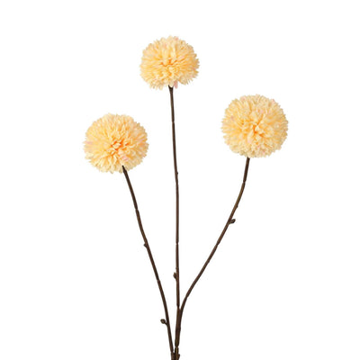 Roberts collection pompón flor artificial 78 cm amarillo suave