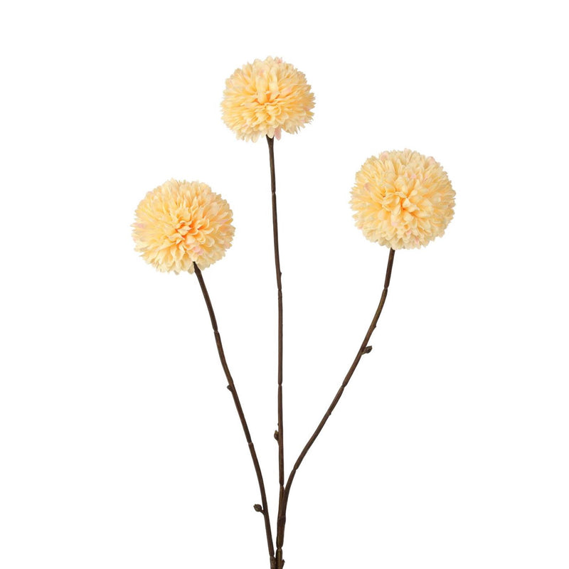 Roberts collection pompón flor artificial 78 cm amarillo suave